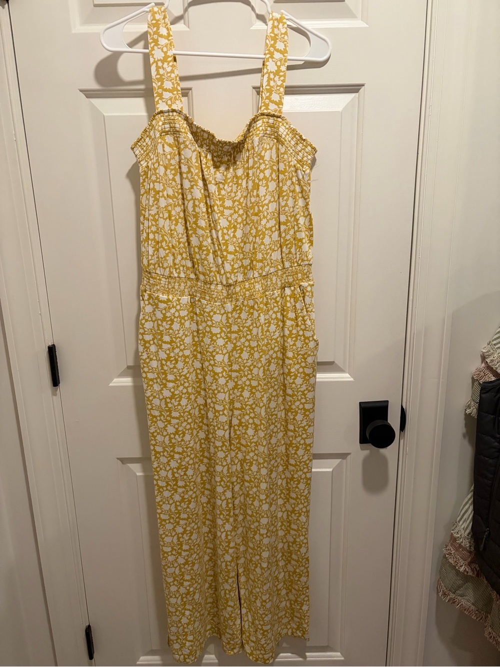 Boden Strappy Floral jumpsuit, Butter, size 10R NWT - Picture 4 of 6